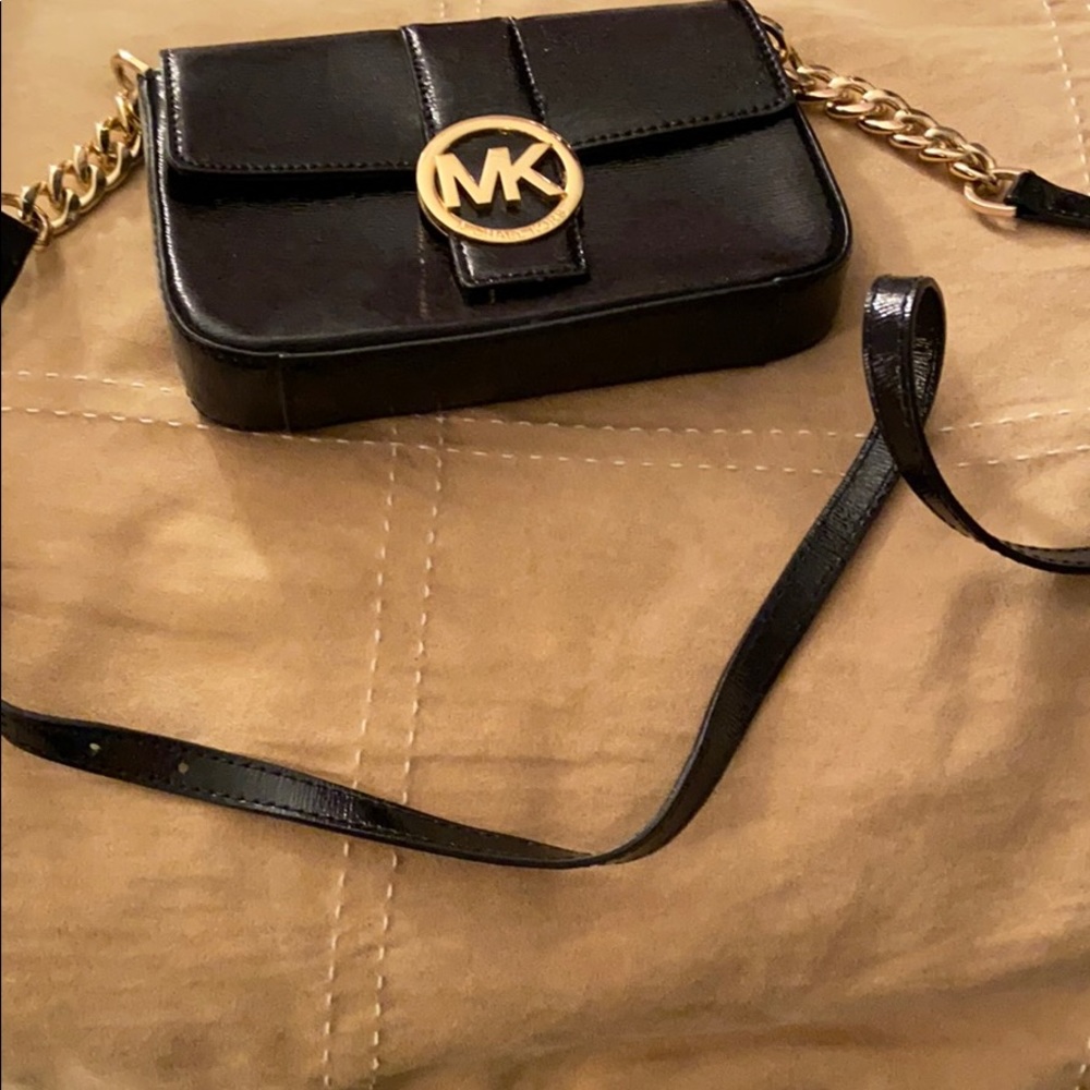 Genuine black leather purse
